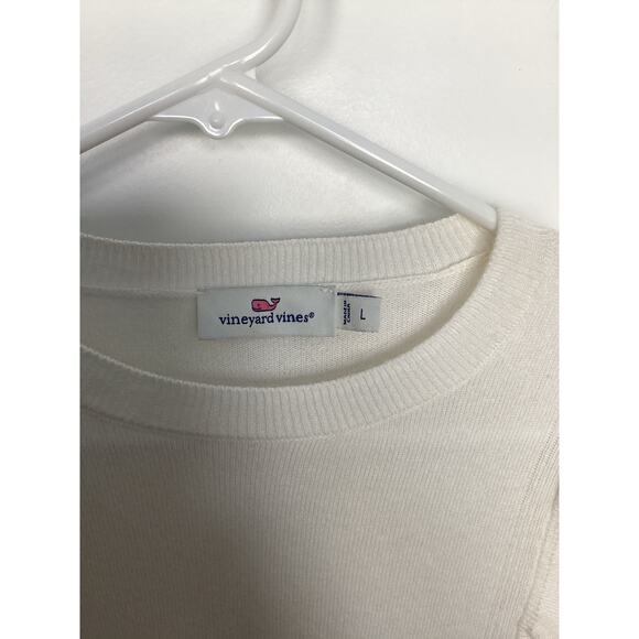 Vineyard Vines Girls Ruffle Crew Neck Sweater Marshmallow White Size Large - Picture 5 of 11